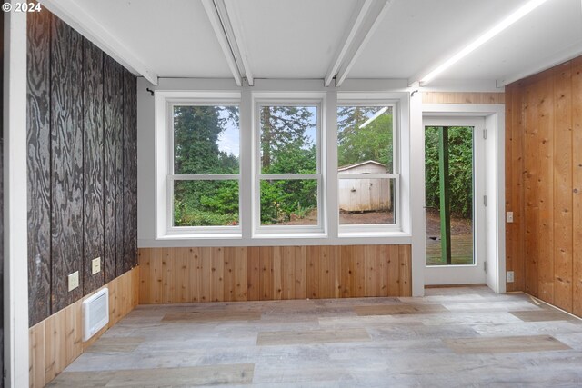 1381 Central Ave, Coos Bay, OR 97420 - unfurnished sunroom featuring beam ceiling and plenty of natural light