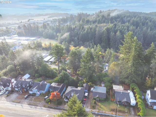 1381 Central Ave, Coos Bay, OR 97420 - aerial perspective of suburban area featuring a heavily wooded area