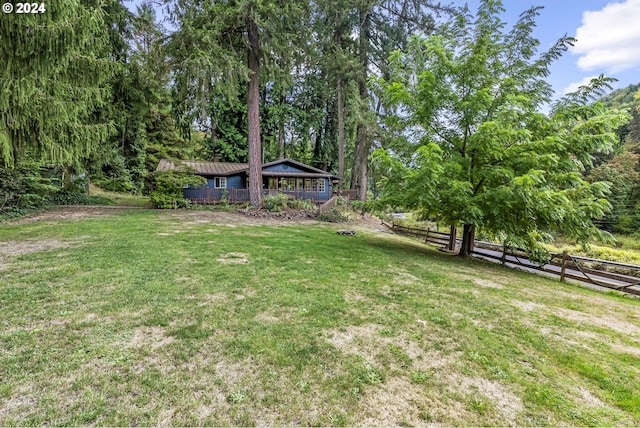 view of yard with a gazebo