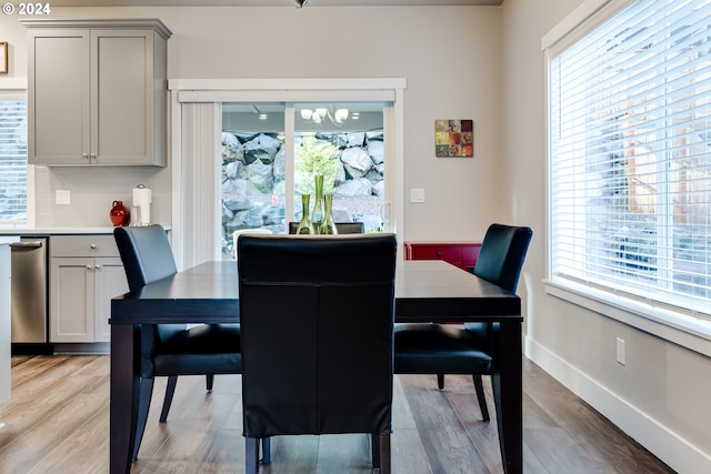 3763 Rockcress Rd, Eugene, OR 97403 - dining area with light wood-style flooring and baseboards