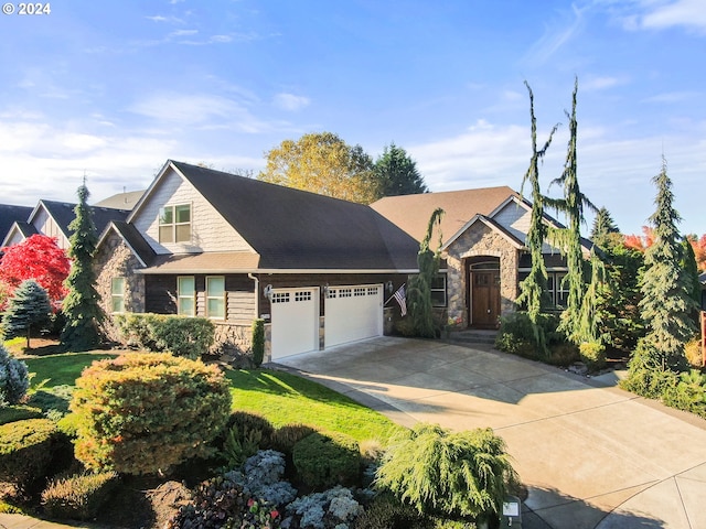 craftsman-style house featuring a garage