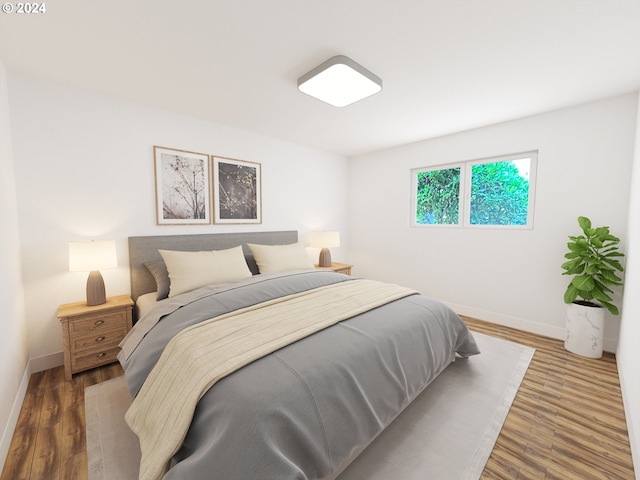 bedroom featuring hardwood / wood-style flooring