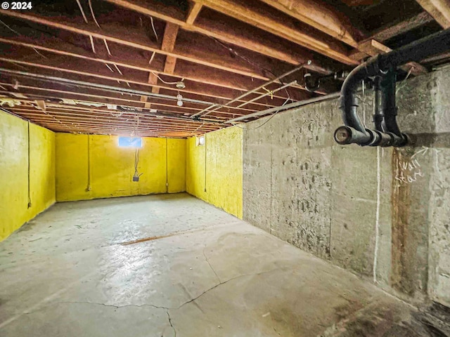 view of basement