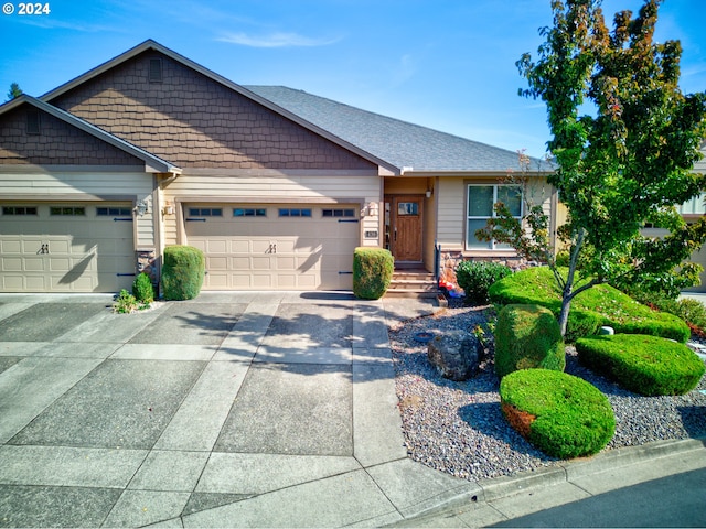 craftsman-style house with a garage