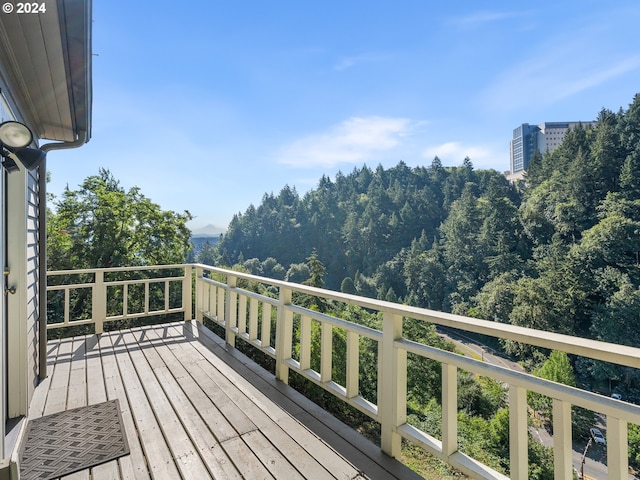 view of wooden deck