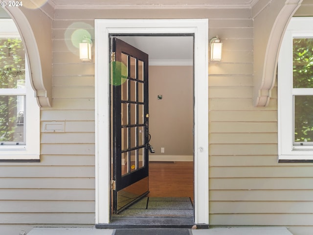 view of doorway to property