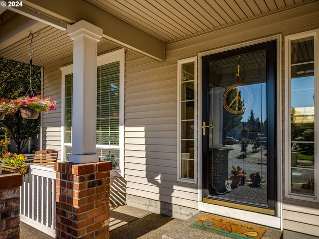 15337 SE Olds Dr, Clackamas, OR 97015 - view of exterior entry featuring covered porch