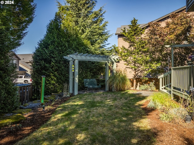 15337 SE Olds Dr, Clackamas, OR 97015 - view of grassy yard featuring a pergola