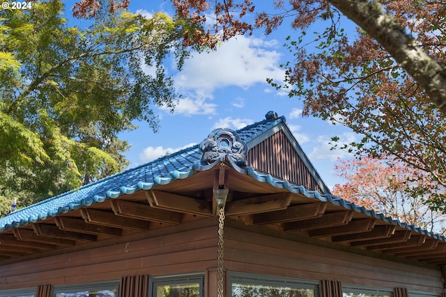 exterior details with wood walls