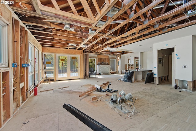 misc room featuring french doors