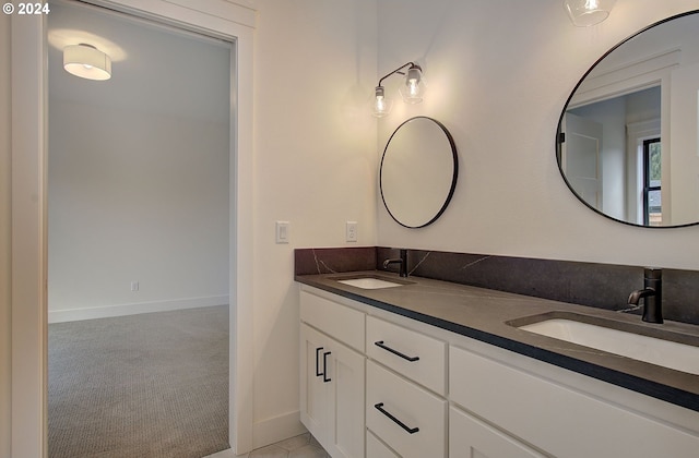 bathroom with vanity