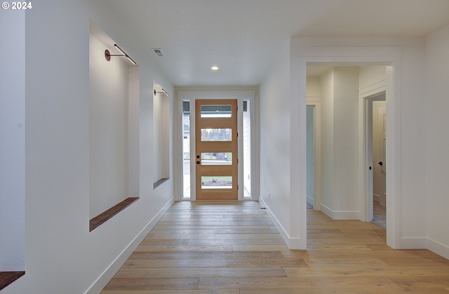 entryway featuring light wood-type flooring