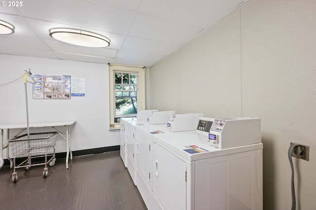 washroom featuring independent washer and dryer