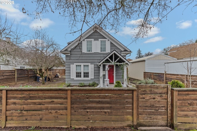 view of bungalow-style home