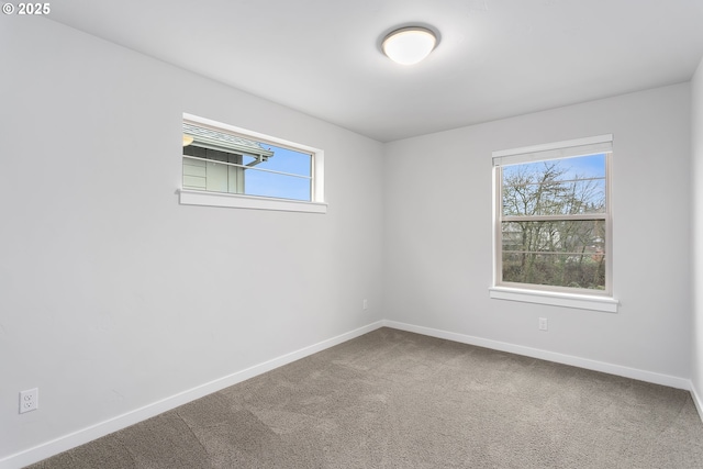 view of carpeted spare room