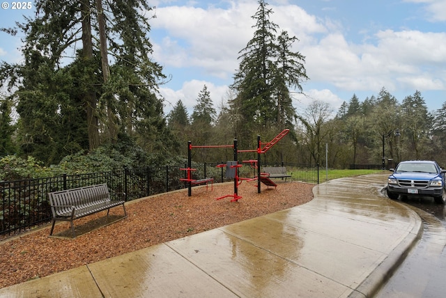 view of jungle gym