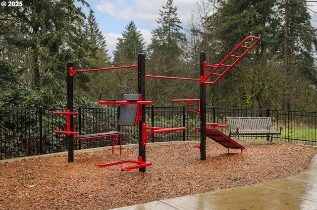 view of play area