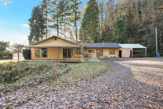 view of ranch-style home