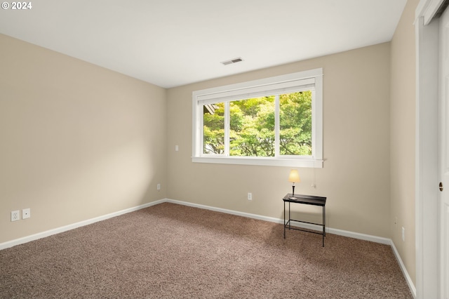 view of carpeted empty room