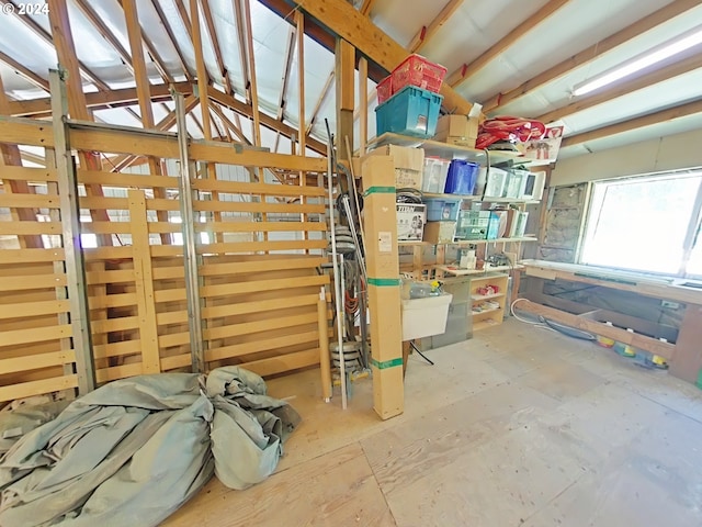 view of storage room