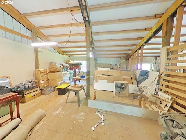 basement featuring wood finished floors