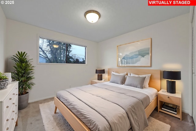 view of carpeted bedroom