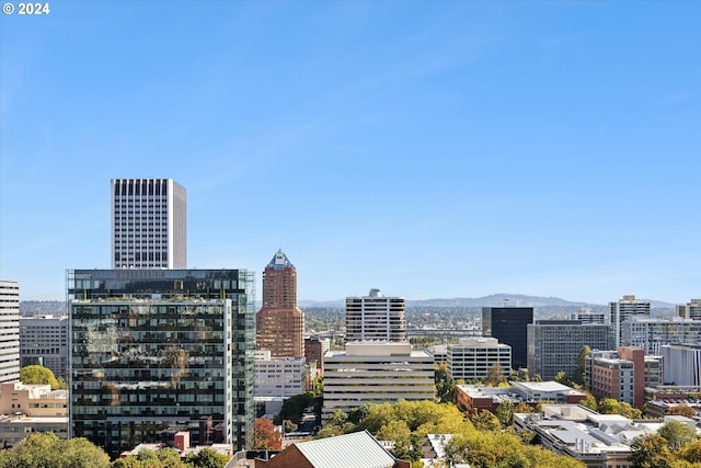 view of city with a mountain view