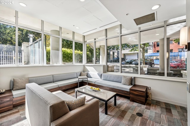 view of sunroom