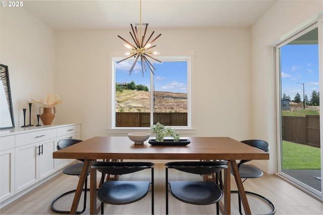 15044 SW 164th Ave Unit L17, Tigard, OR 97224 - dining area with a chandelier and light wood-style floors