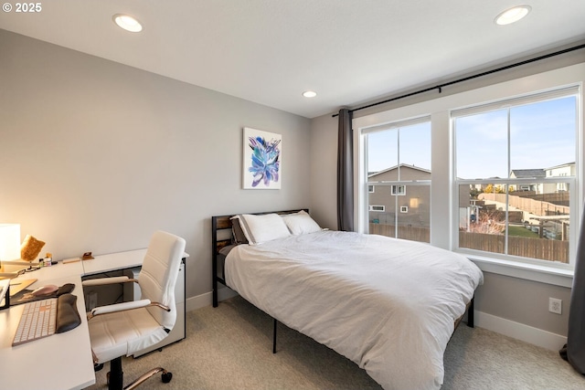 view of carpeted bedroom