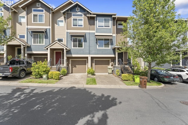 view of property with a garage