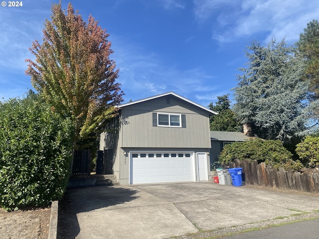 view of front of home featuring a garage