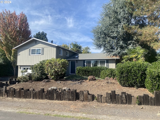 view of split level home