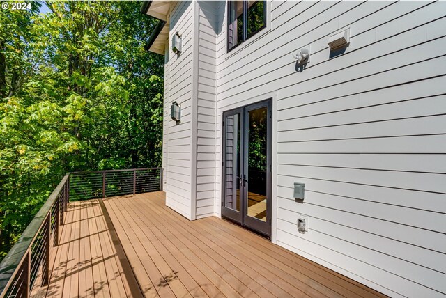 deck with french doors