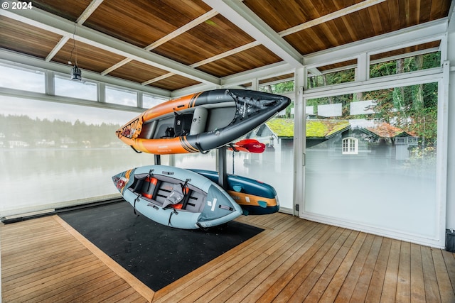 interior space featuring hardwood / wood-style flooring