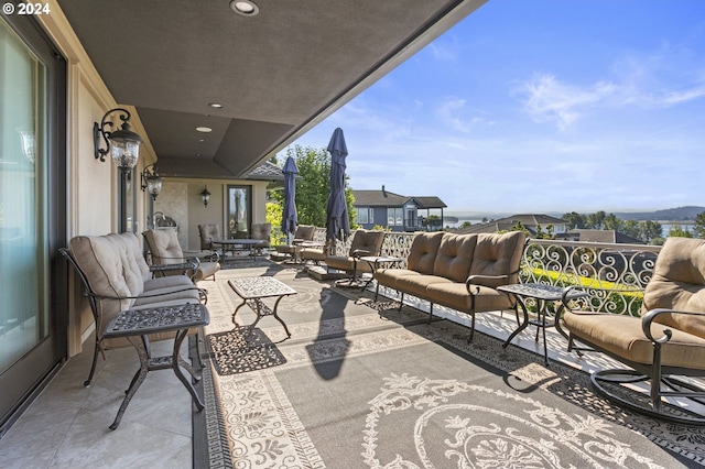 view of patio / terrace with an outdoor living space