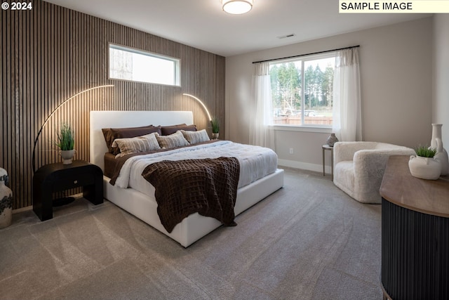 view of carpeted bedroom