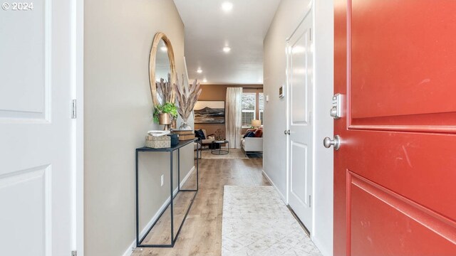 interior space featuring light hardwood / wood-style floors