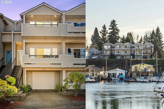 exterior space featuring a residential view and stairs