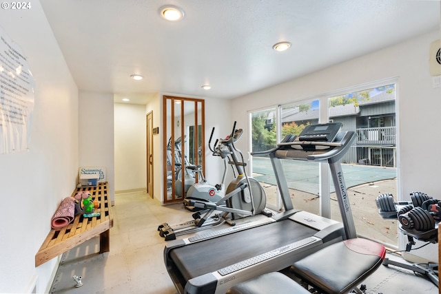 view of exercise room