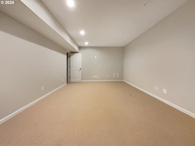 11574 SE Ross Rd, Happy Valley, OR 97086 - finished below grade area featuring baseboards, light carpet, and recessed lighting