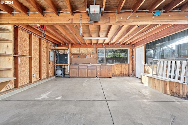 misc room with concrete floors