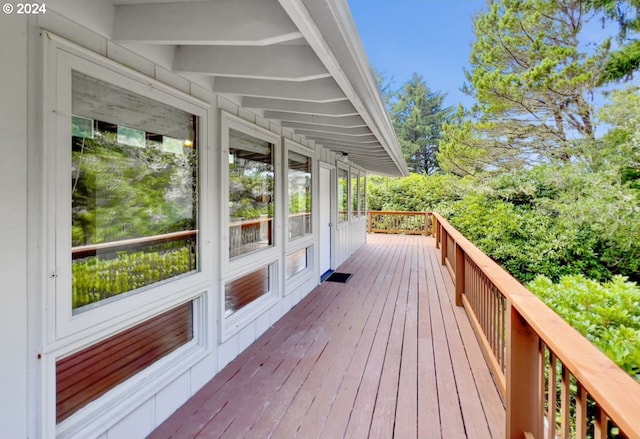 view of wooden terrace