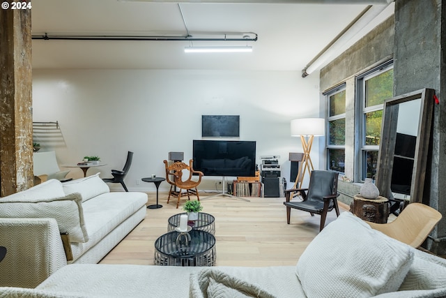 living room featuring hardwood / wood-style floors