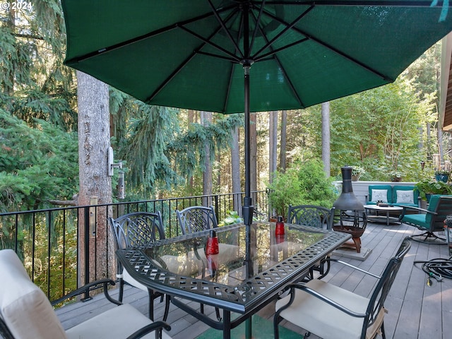 view of wooden terrace