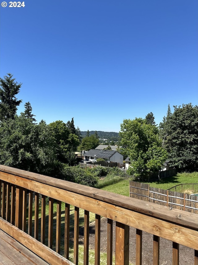 deck with fence