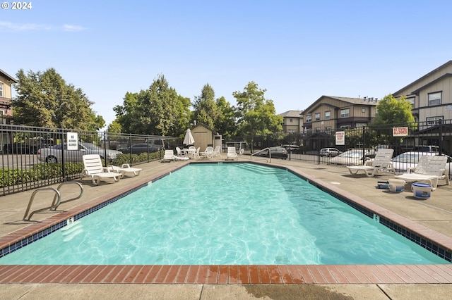 view of pool with a patio