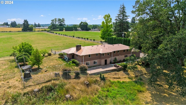 drone / aerial view featuring a rural view