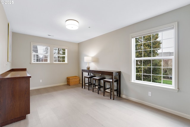 office area with plenty of natural light