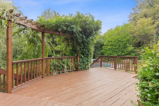 deck with a pergola